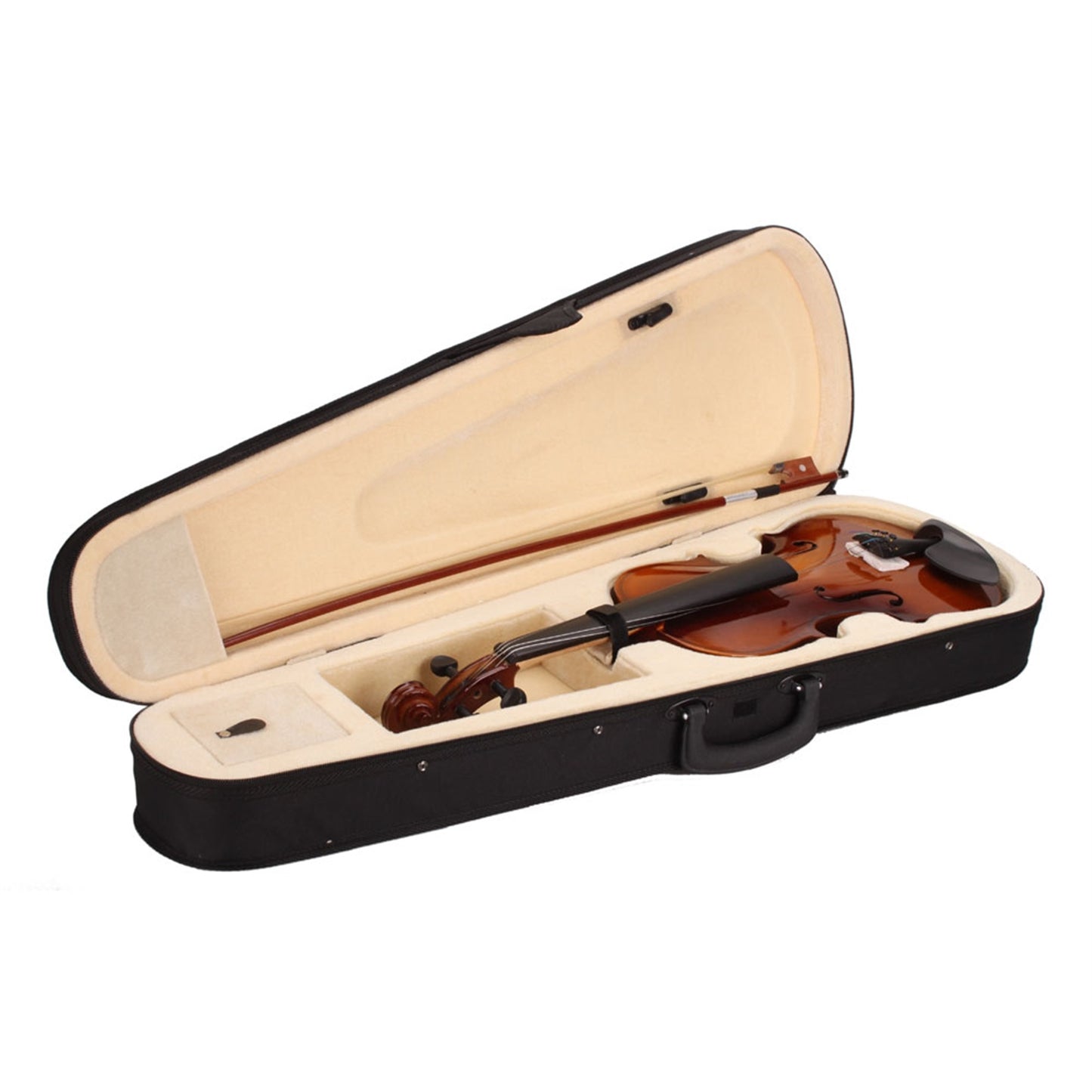 New 4/4 Acoustic Violin Case Bow Rosin Natural