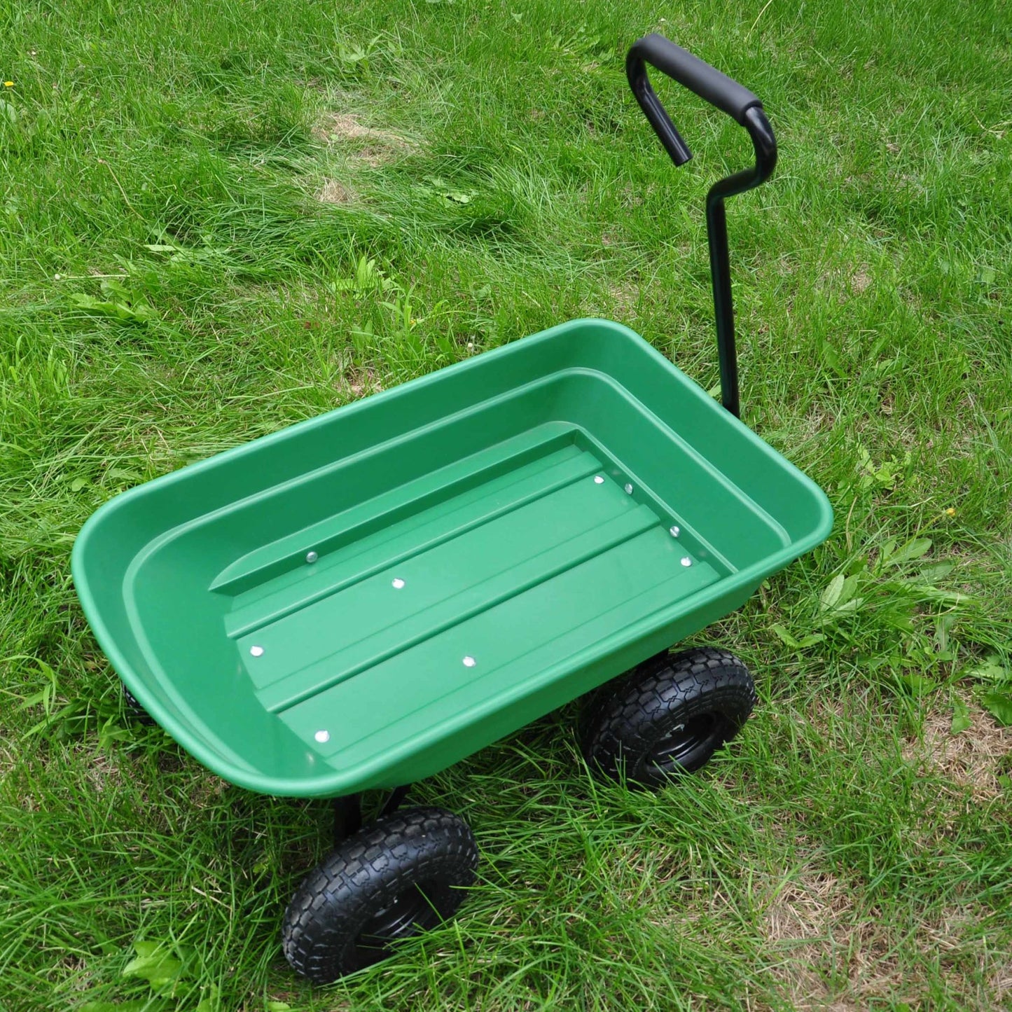 folding wagon Cart with Steel Frame and 10-in. Pneumatic Tires; 300-Pound Capacity