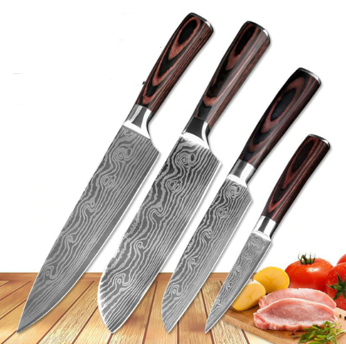 Precision Crafted 6-piece and 8-piece Stainless Steel Kitchen Knife Sets