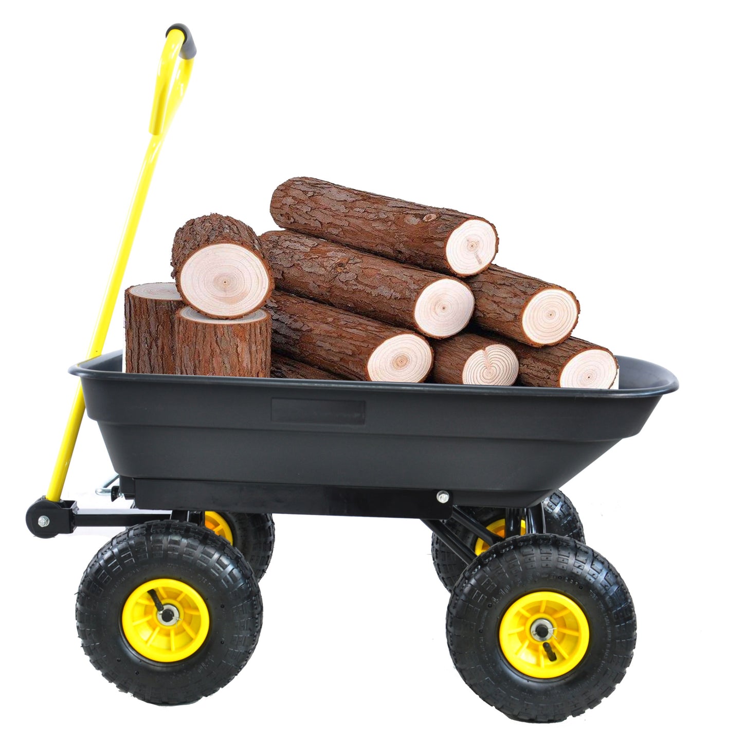 folding wagon Cart with Steel Frame and 10-in. Pneumatic Tires; 300-Pound Capacity