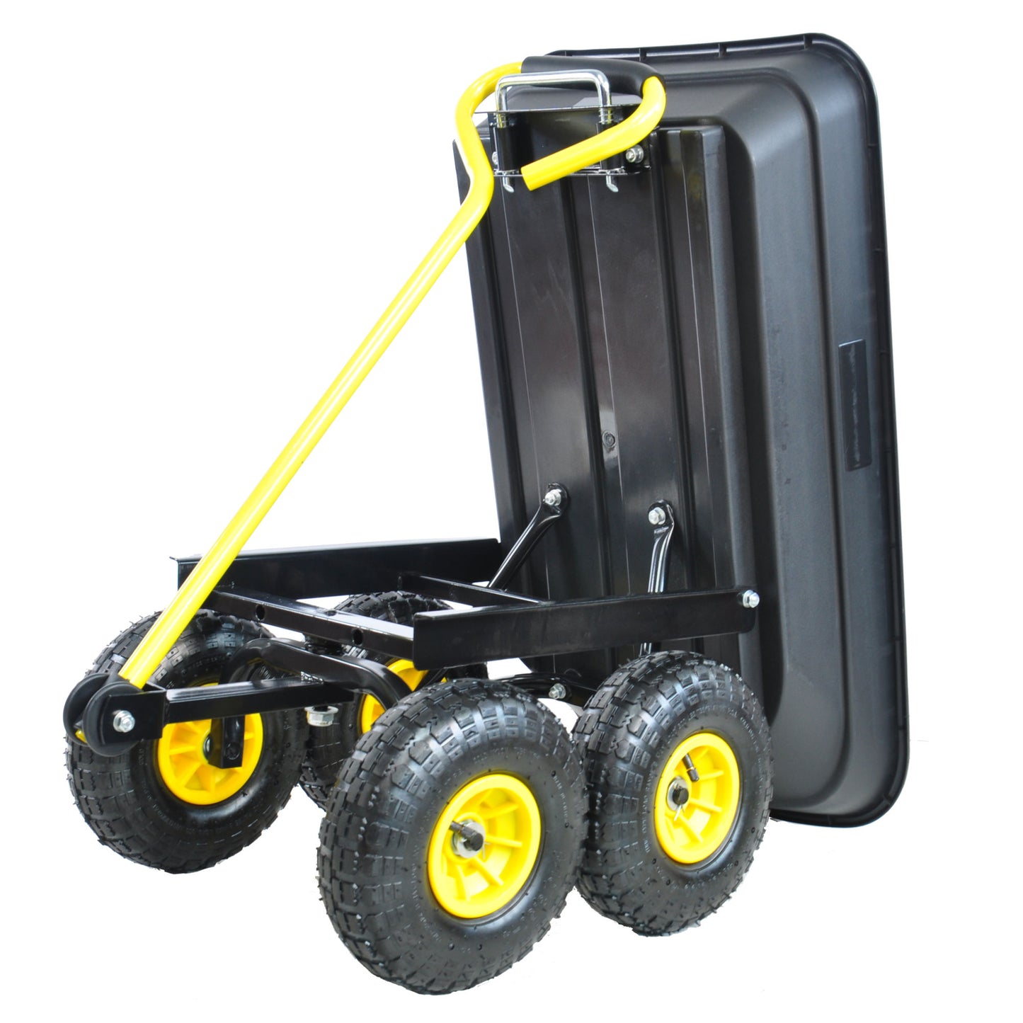folding wagon Cart with Steel Frame and 10-in. Pneumatic Tires; 300-Pound Capacity