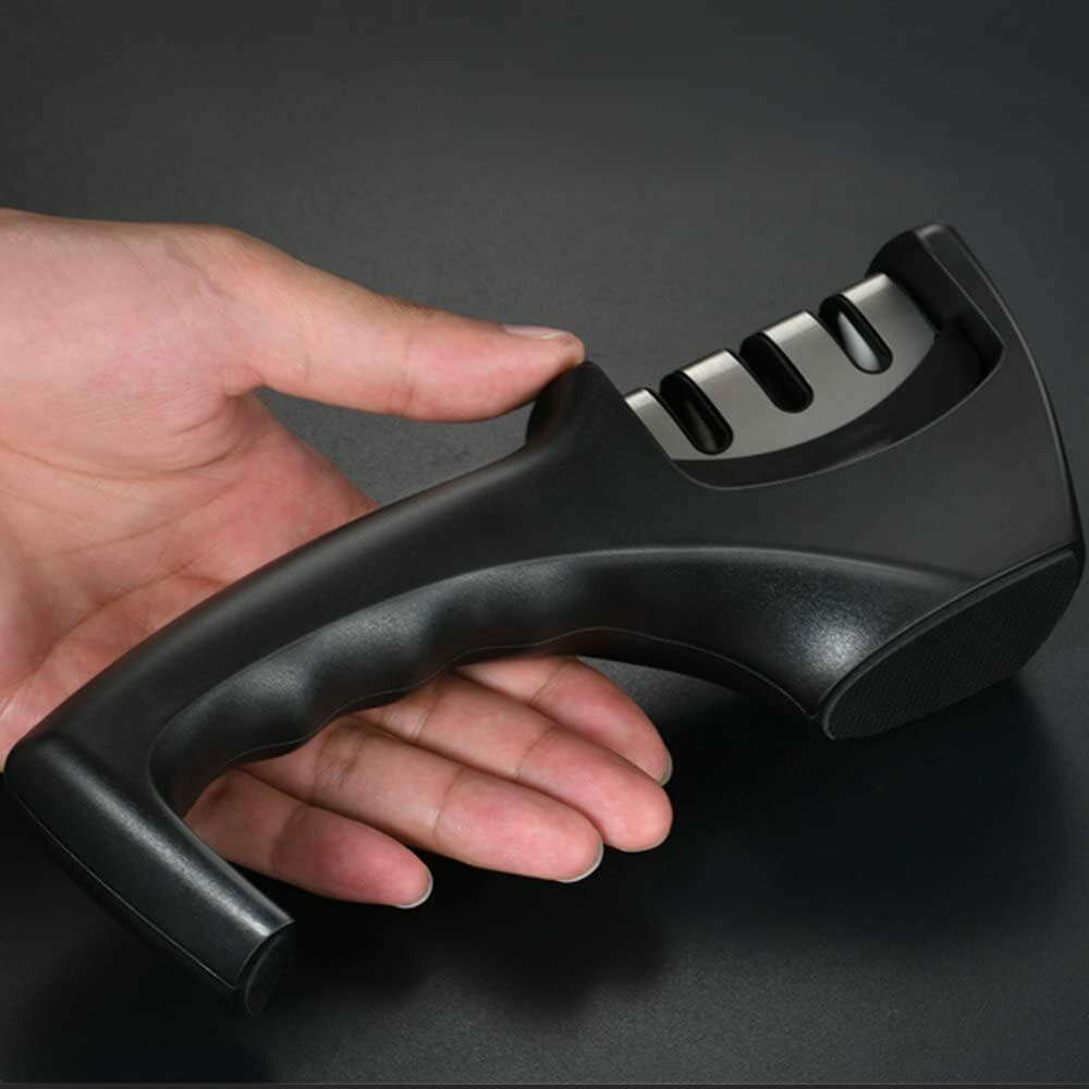 Professional 3-Step Knife Sharpener - Ceramic Kitchen Blade Sharpening System