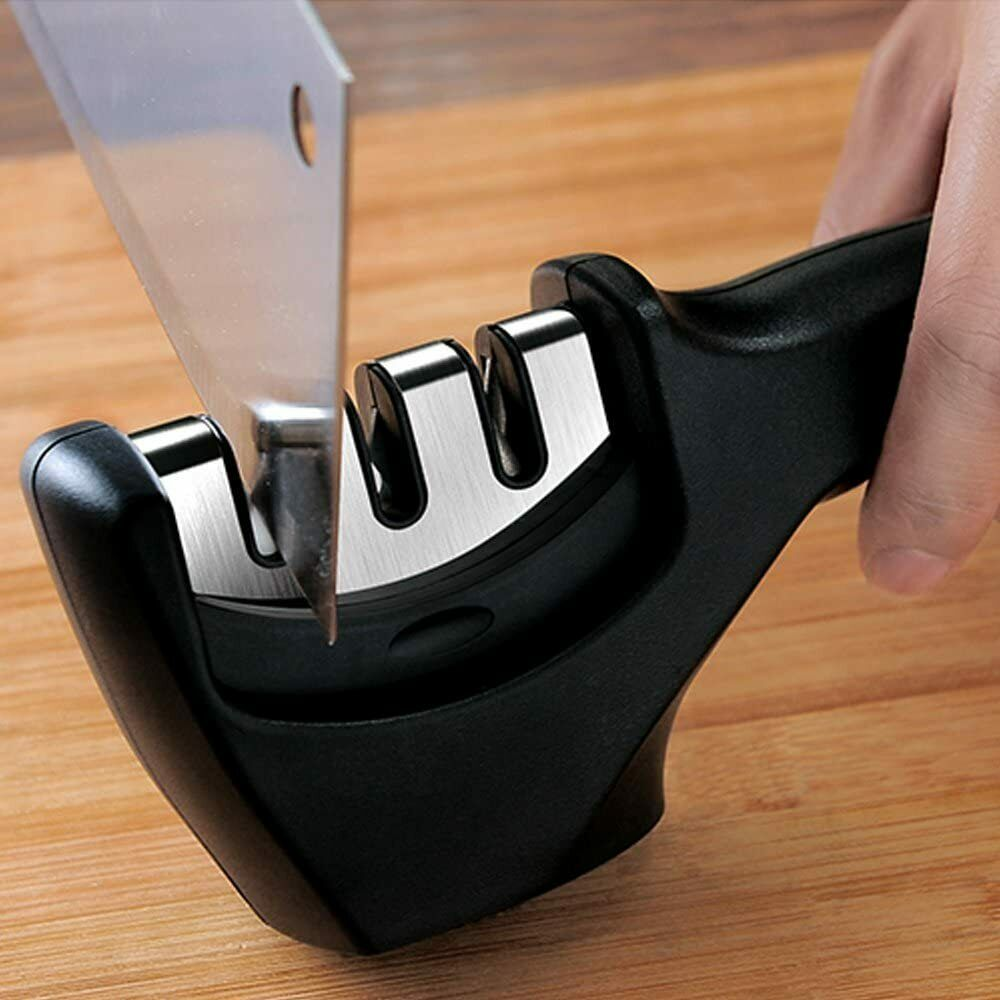 Professional 3-Step Knife Sharpener - Ceramic Kitchen Blade Sharpening System
