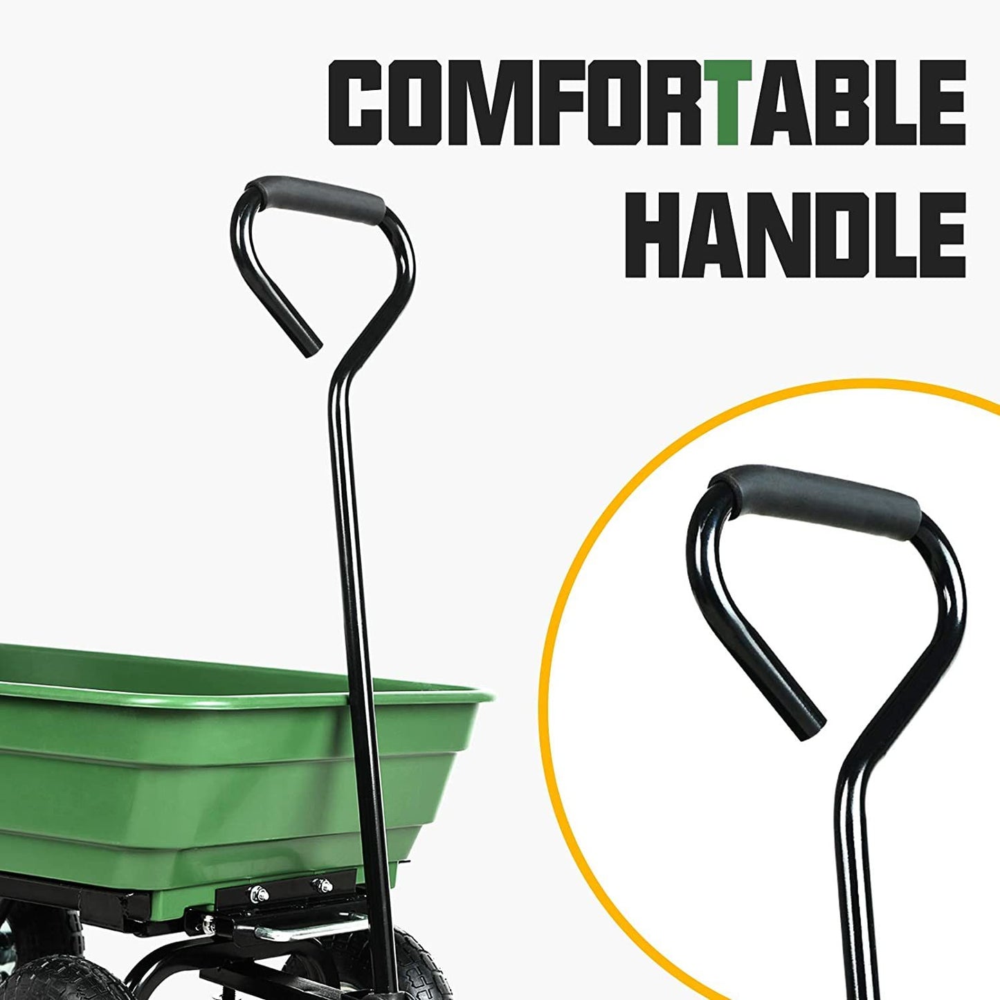 folding wagon Cart with Steel Frame and 10-in. Pneumatic Tires; 300-Pound Capacity