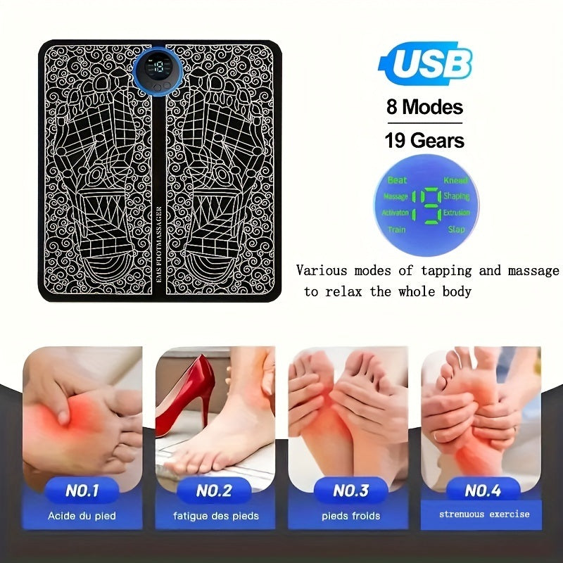 Portable Electric USB Foot Massager - Deep Kneading Muscle Pain Relief, Leg Reshaping Tool with Rechargeable Modes