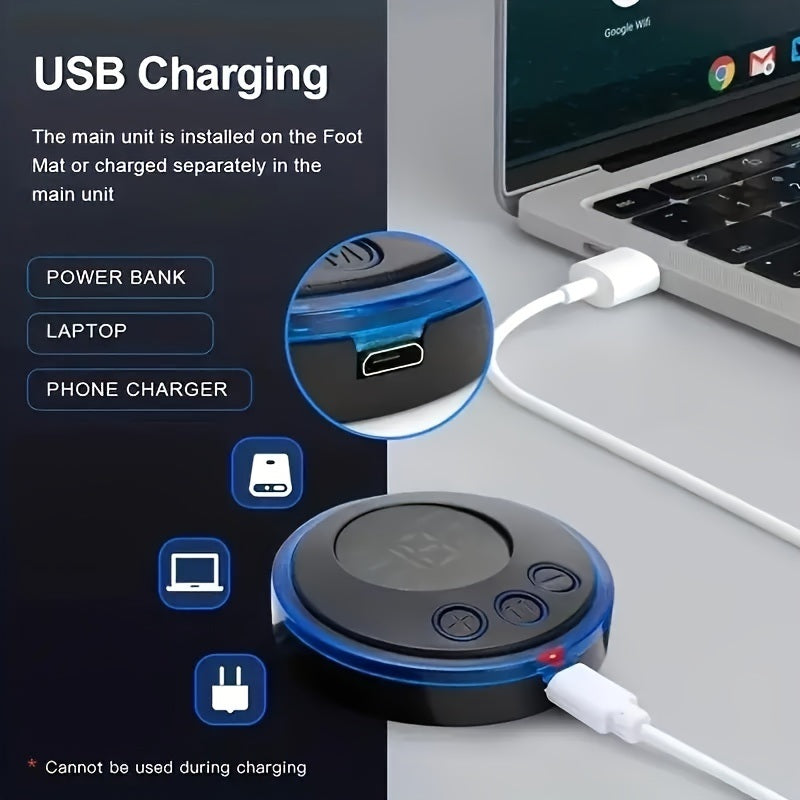 Portable Electric USB Foot Massager - Deep Kneading Muscle Pain Relief, Leg Reshaping Tool with Rechargeable Modes