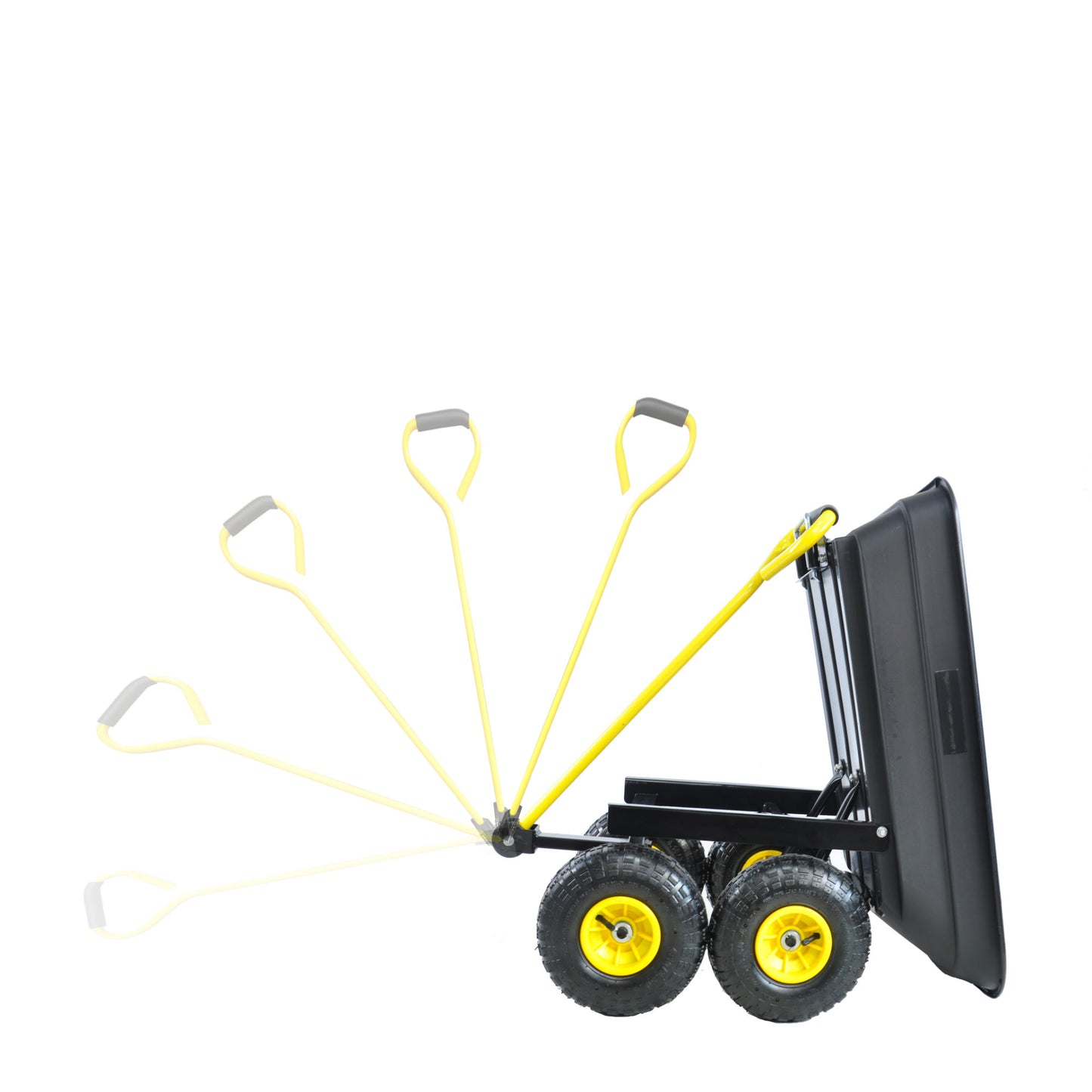 folding wagon Cart with Steel Frame and 10-in. Pneumatic Tires; 300-Pound Capacity