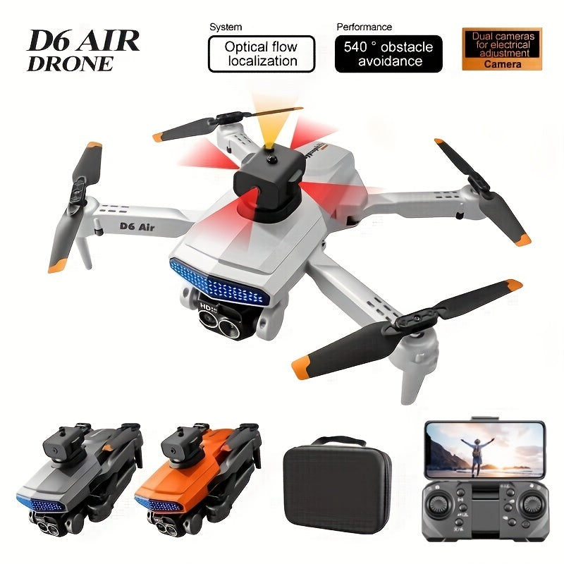 Experience the Ultimate Flying Adventure with Our New D6 Air Drone - Featuring HD Dual ESC Camera, Optical Flow Localization, and Intelligent Obstacle Avoidance