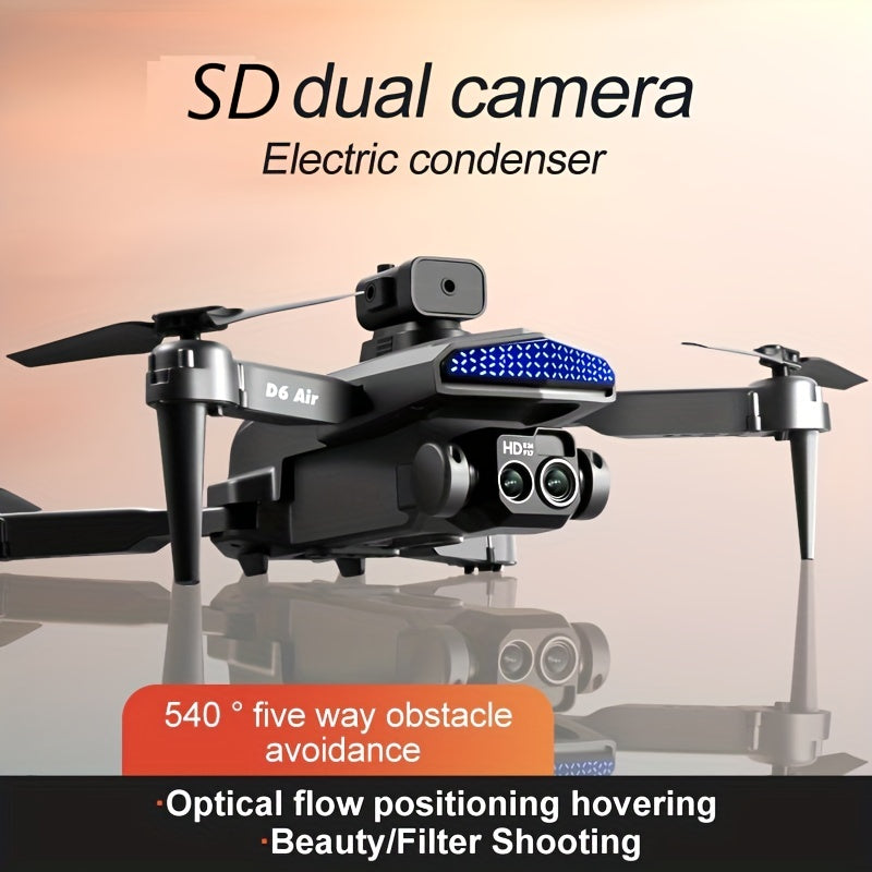 Experience the Ultimate Flying Adventure with Our New D6 Air Drone - Featuring HD Dual ESC Camera, Optical Flow Localization, and Intelligent Obstacle Avoidance