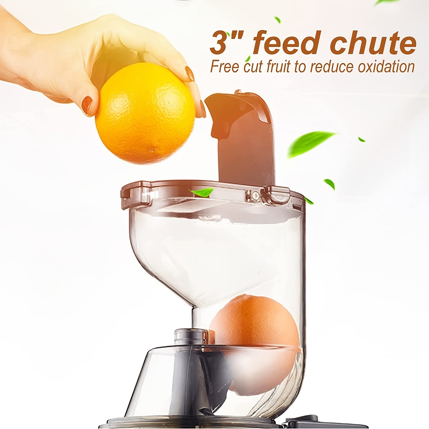 1pc US Plug Slow Masticating Juicer, Cold Press Juice Extractor Nama Juicer Orange Juicer Apples Orange Citrus Juicer Machine With Wide Chute Quiet Motor For Juicer Machines Vegetable And Fruit Masticating Juicer