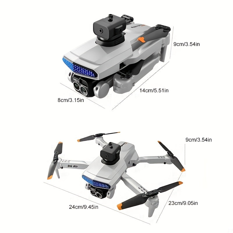 Experience the Ultimate Flying Adventure with Our New D6 Air Drone - Featuring HD Dual ESC Camera, Optical Flow Localization, and Intelligent Obstacle Avoidance