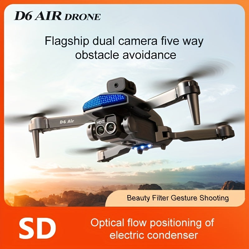 Experience the Ultimate Flying Adventure with Our New D6 Air Drone - Featuring HD Dual ESC Camera, Optical Flow Localization, and Intelligent Obstacle Avoidance