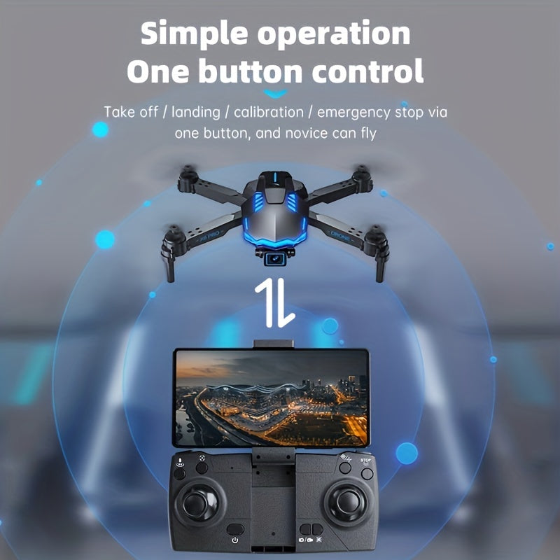 XKRC X6 Foldable Drone Dual Camera With Batteries, Obstacle Avoidance, Smart Return, And More - Comes With Carrying Bag!