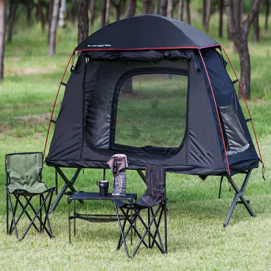 Outdoor Adventure With 1 Person Folding Pop Up Camping Cot Tent