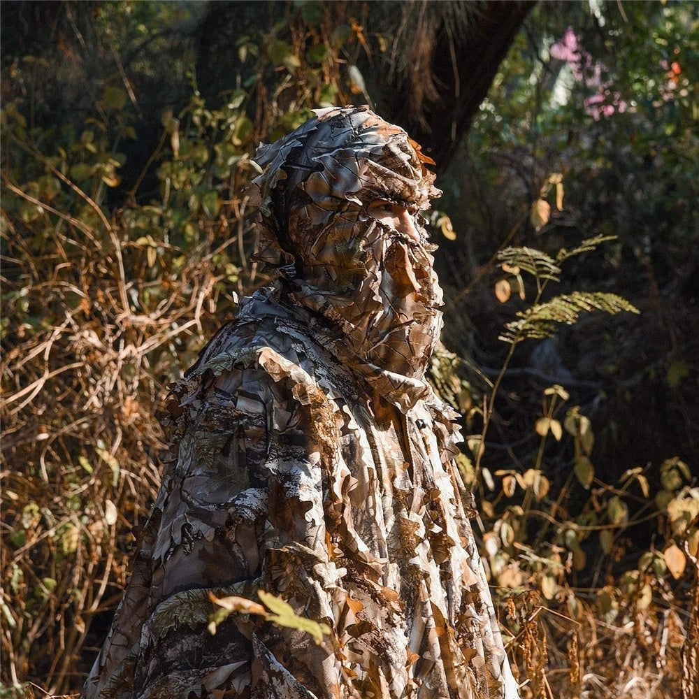 3D Leafy Ghillie Camouflage Face Mask: Ultimate Headwear for Outdoor Hunting and Tactical Activities