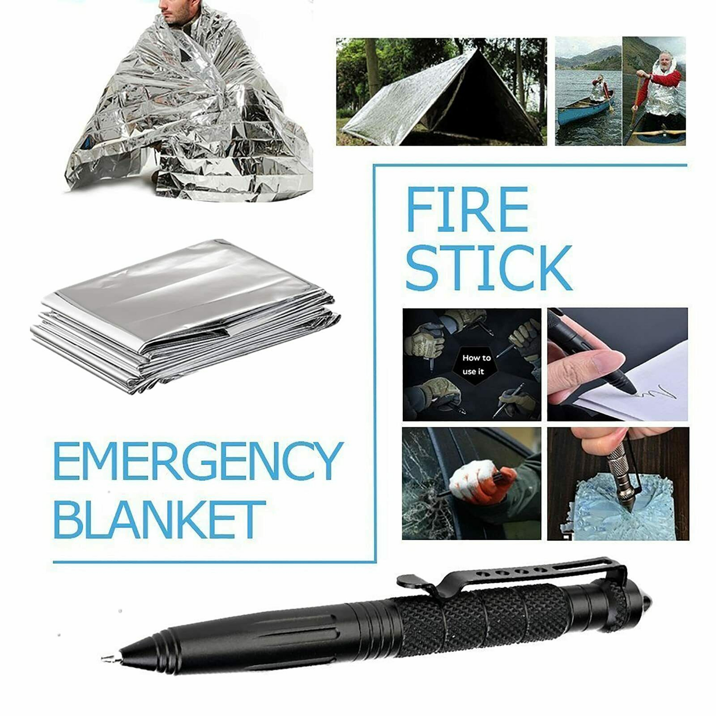 14-In-1 Compact Outdoor Survival Kit: Tactical Gear for Camping, Hiking & Emergency Preparedness