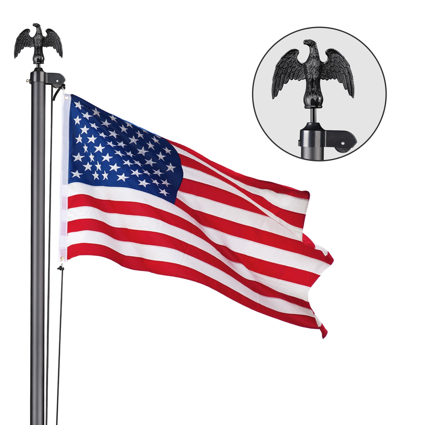 Flagpole Repair Parts Kit with Eagle