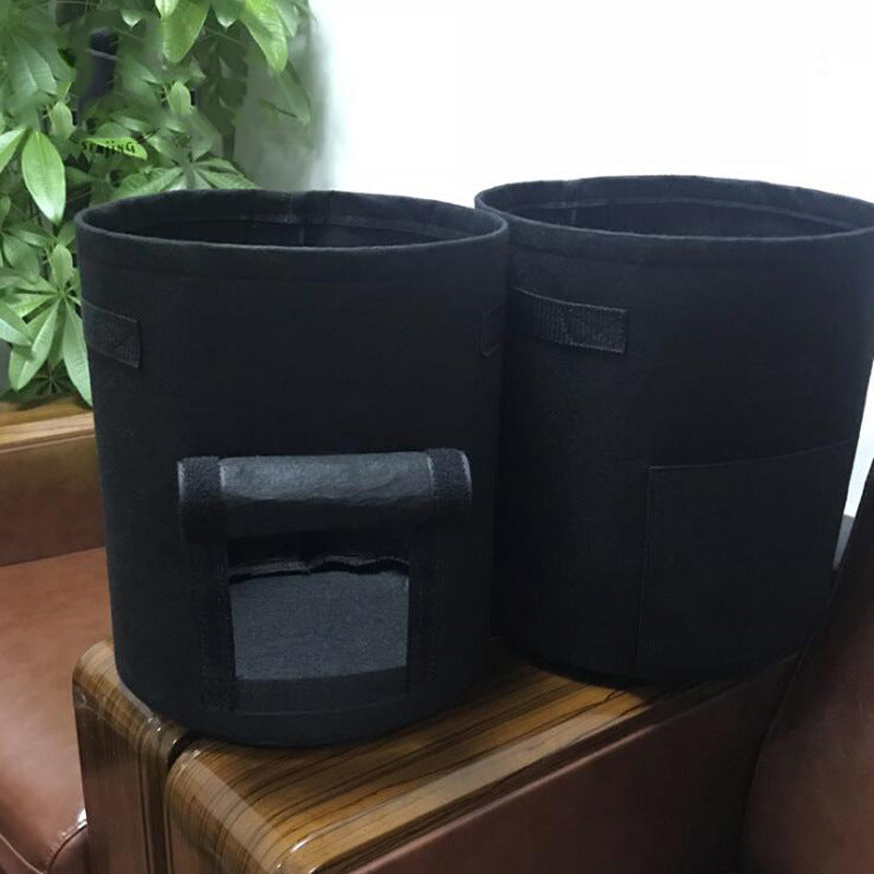 Heavy Duty Fabric Grow Bags with Handles and Flap for Root Crops