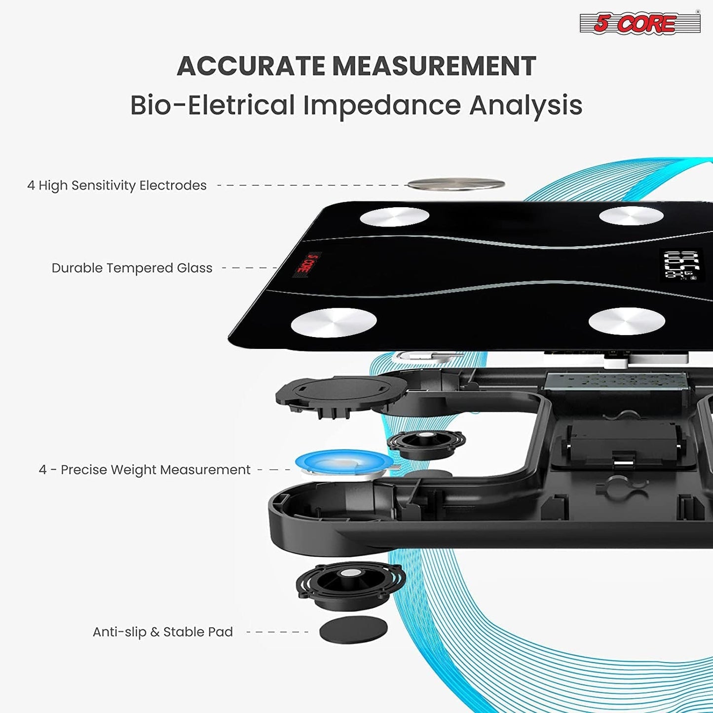 Accurate and Convenient Bathroom Scale: Step-On Technology, 400 lbs Capacity, Large Display, and Batteries Included