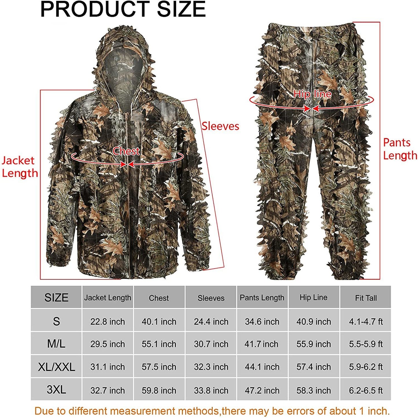 3D Bionic Maple Leaf Hunting Ghillie Suit: Ultimate Camouflage Sniper Clothing for Outdoor Adventures