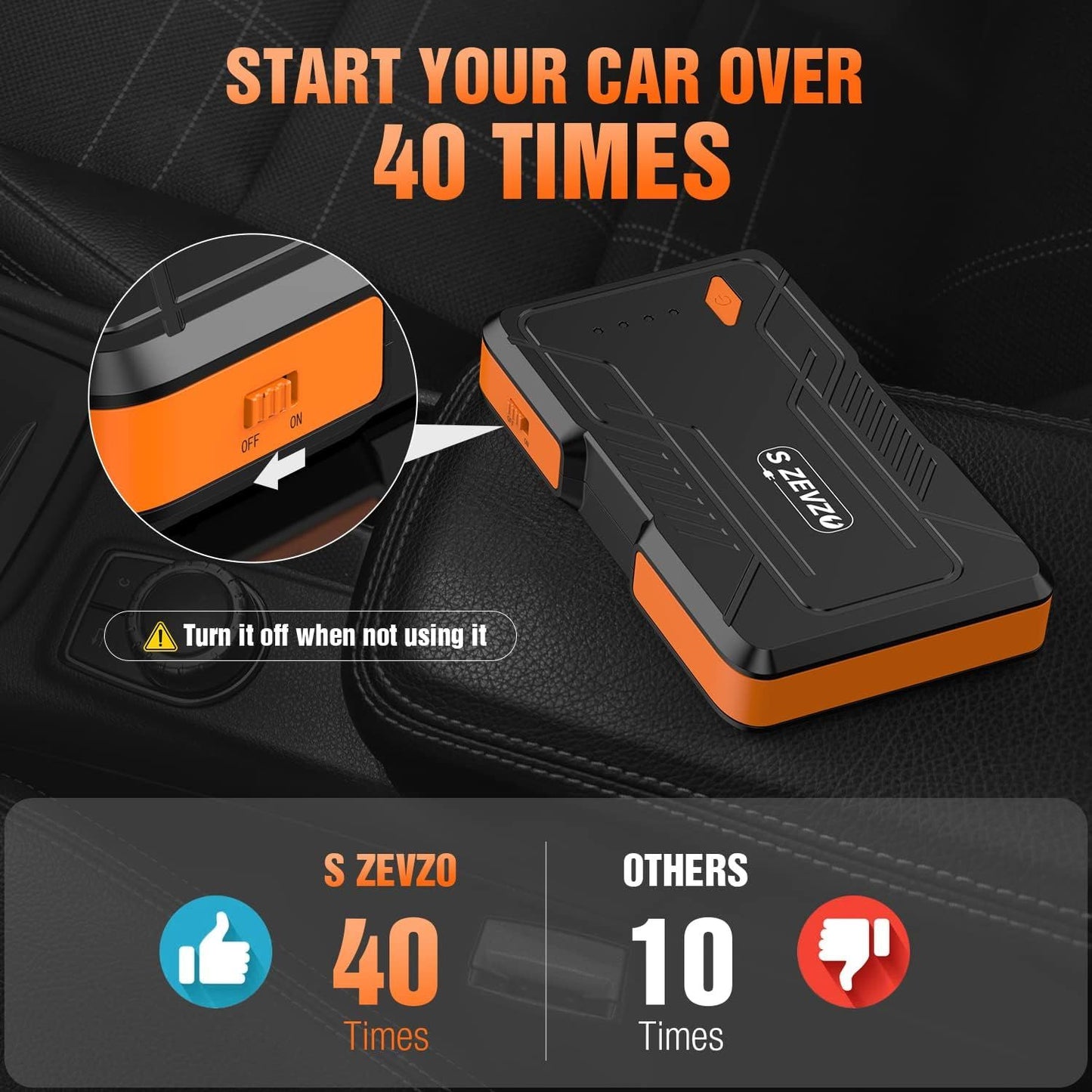 High-Efficiency Portable Jump Starter for Cars and Light Vehicles