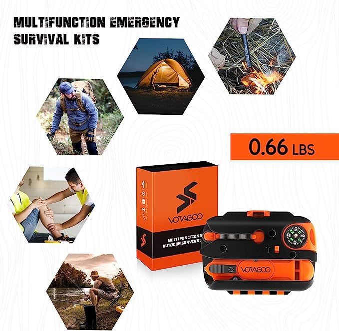 13-in-1 Professional Emergency Survival Gear Kit - Perfect EDC Tool for Outdoor Enthusiasts