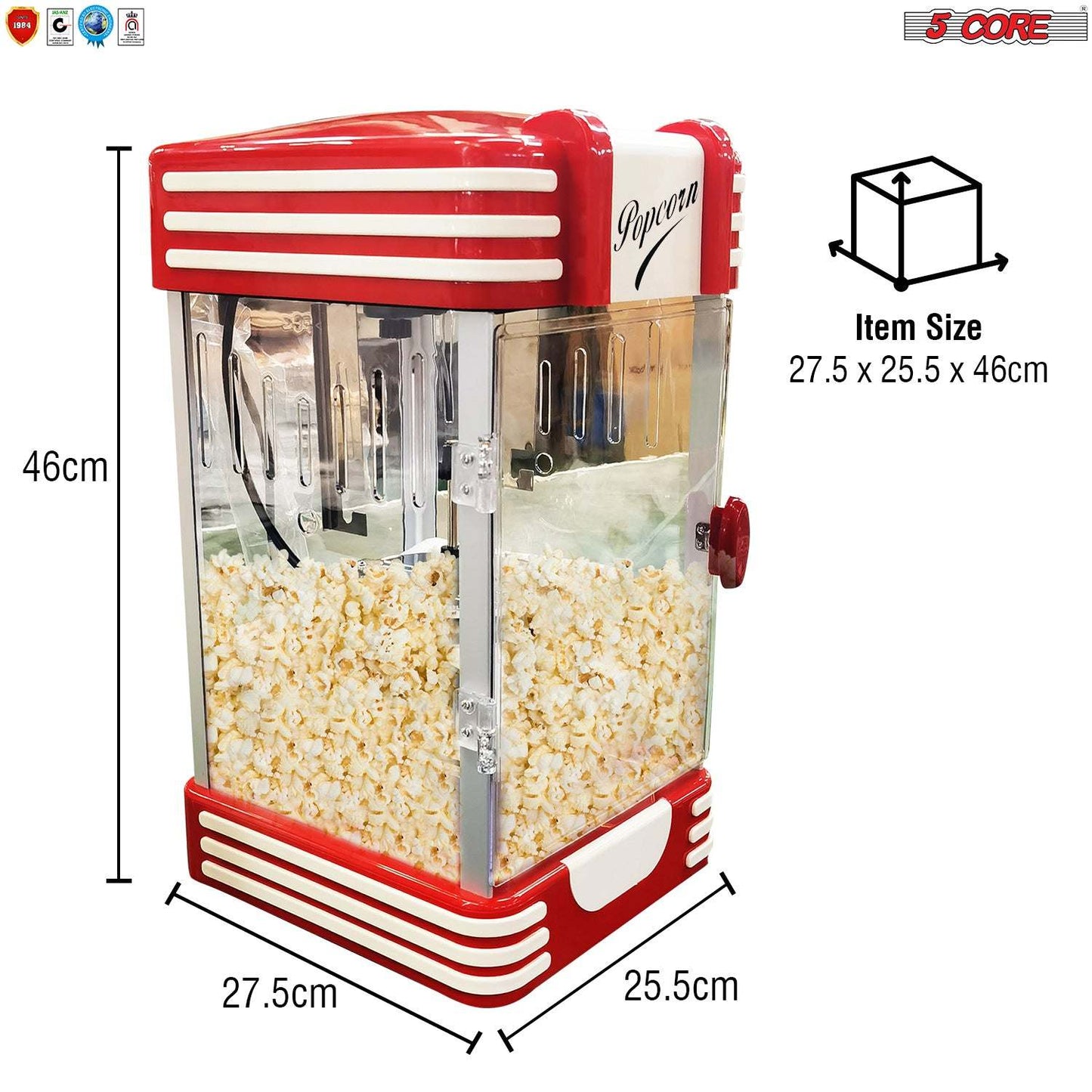 Commercial Popcorn Machine Also used in Home; Party; Movie Theater Style 4 oz. Ounce Antique 300 Watts Big Grande Size 5 Core-POP-850