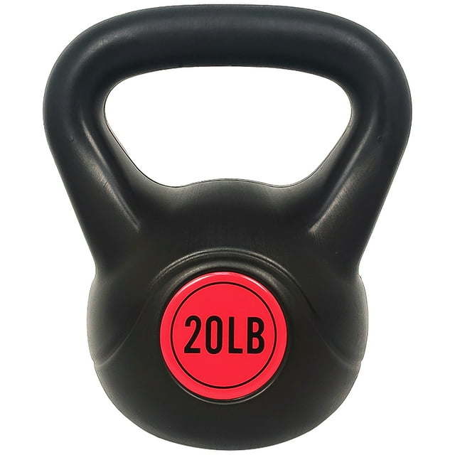 3-Piece Wide Grip Kettlebell Set for Exercise and Fitness - 45 lbs Total