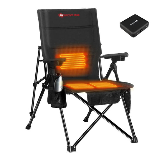 ANTARCTICA GEAR Heated Camping Chair: 12V 16000mAh Battery-Powered Portable Chair for Outdoor Comfort