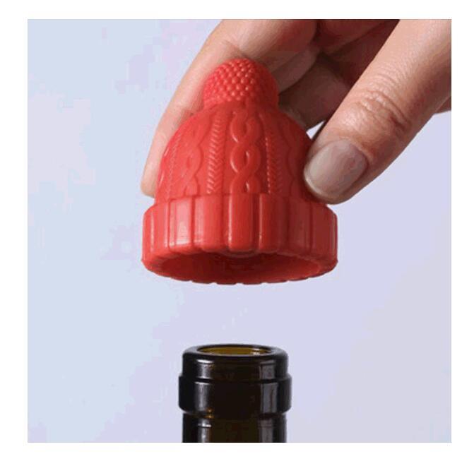 Beanie Cap Silicone Bottle Stopper Set of 3