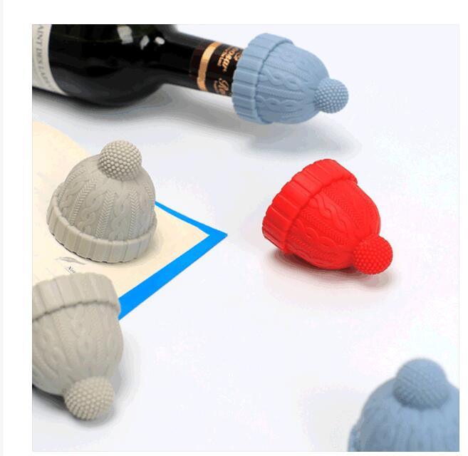 Beanie Cap Silicone Bottle Stopper Set of 3