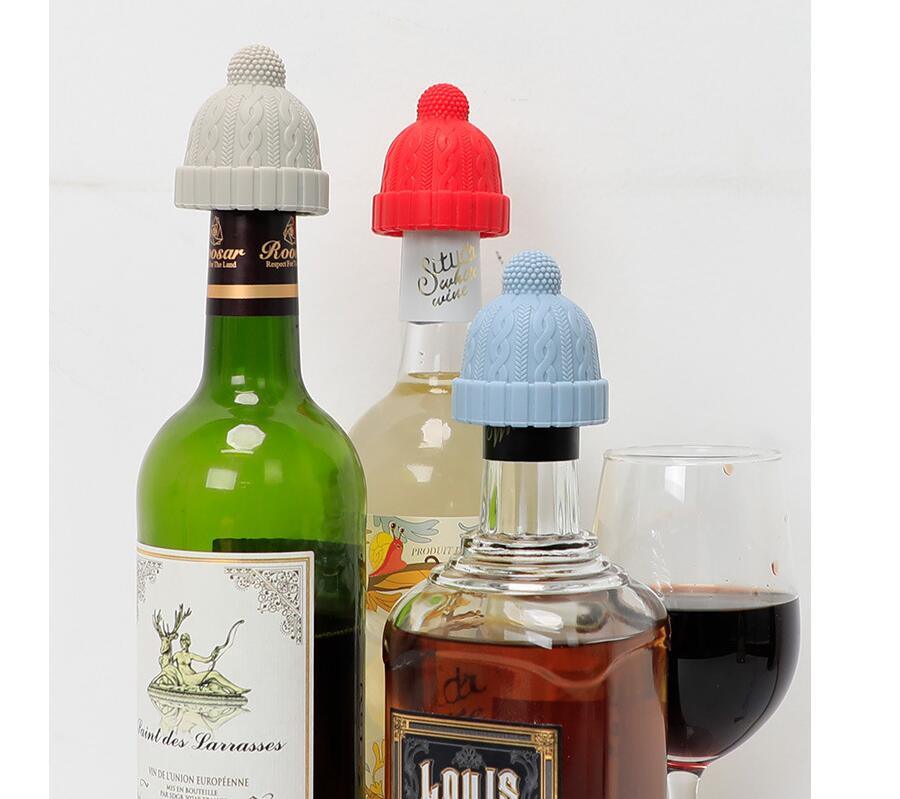 Beanie Cap Silicone Bottle Stopper Set of 3