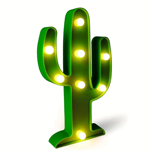 1pc, Cute LED Cactus Night Table Lamp for Home, Bedroom, Garden, Party, Cinco De Mayo, and Day of the Dead Decor