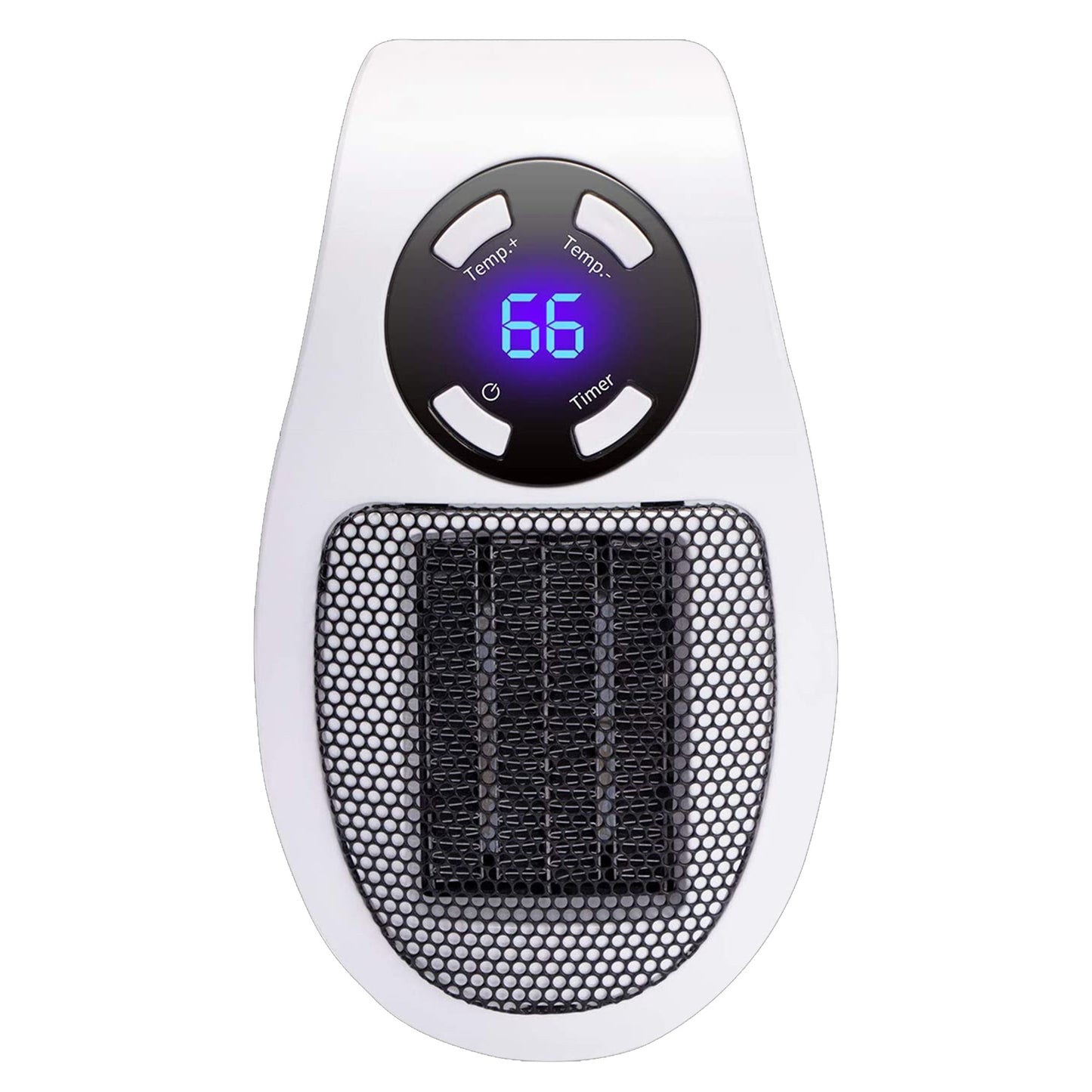 Programmable Space Heater; with Led Display Wall Outlet Electric Heater with Adjustable Thermostat and Timer for Home Office Indoor Use With Remote Control 500 Watt