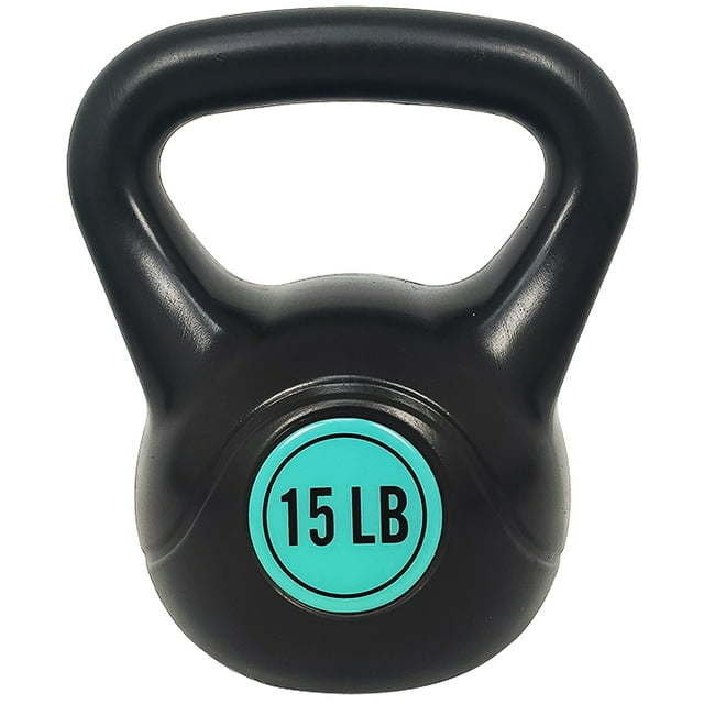 3-Piece Wide Grip Kettlebell Set for Exercise and Fitness - 45 lbs Total