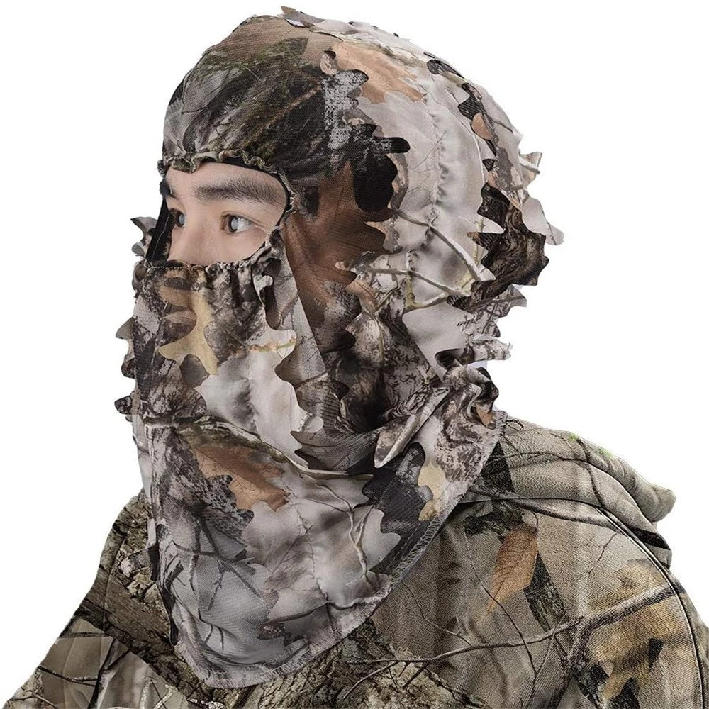 3D Leafy Ghillie Camouflage Face Mask: Ultimate Headwear for Outdoor Hunting and Tactical Activities