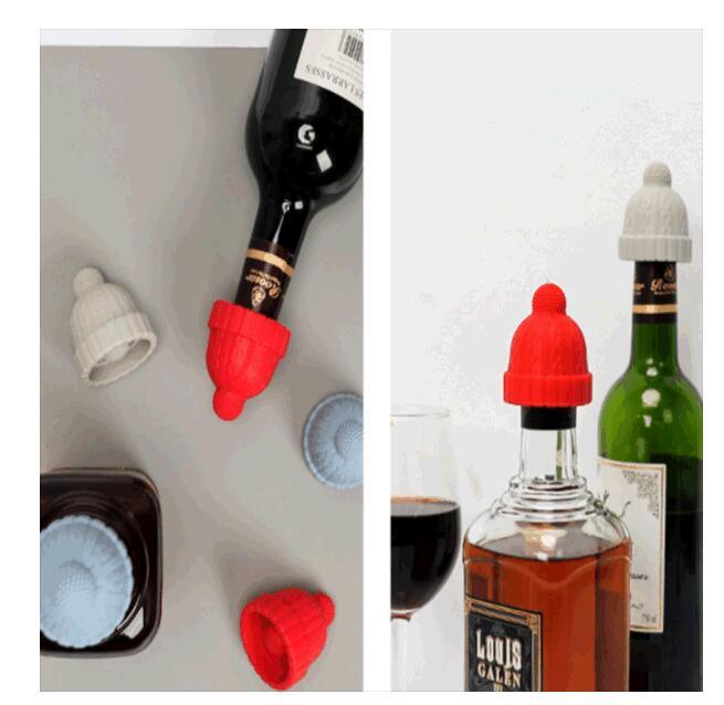 Beanie Cap Silicone Bottle Stopper Set of 3