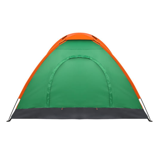 2-Person Waterproof Camping Dome Tent for Outdoor Hiking Survival Orange & Green