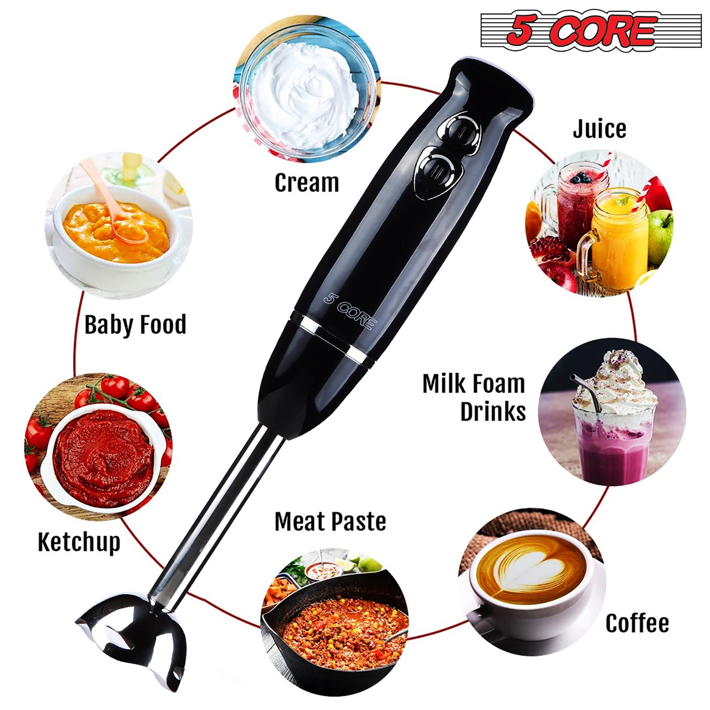 Hand Blender Immersion Blender Handheld Stick Batidora Electric Blenders Emersion Hand Mixer For Kitchen