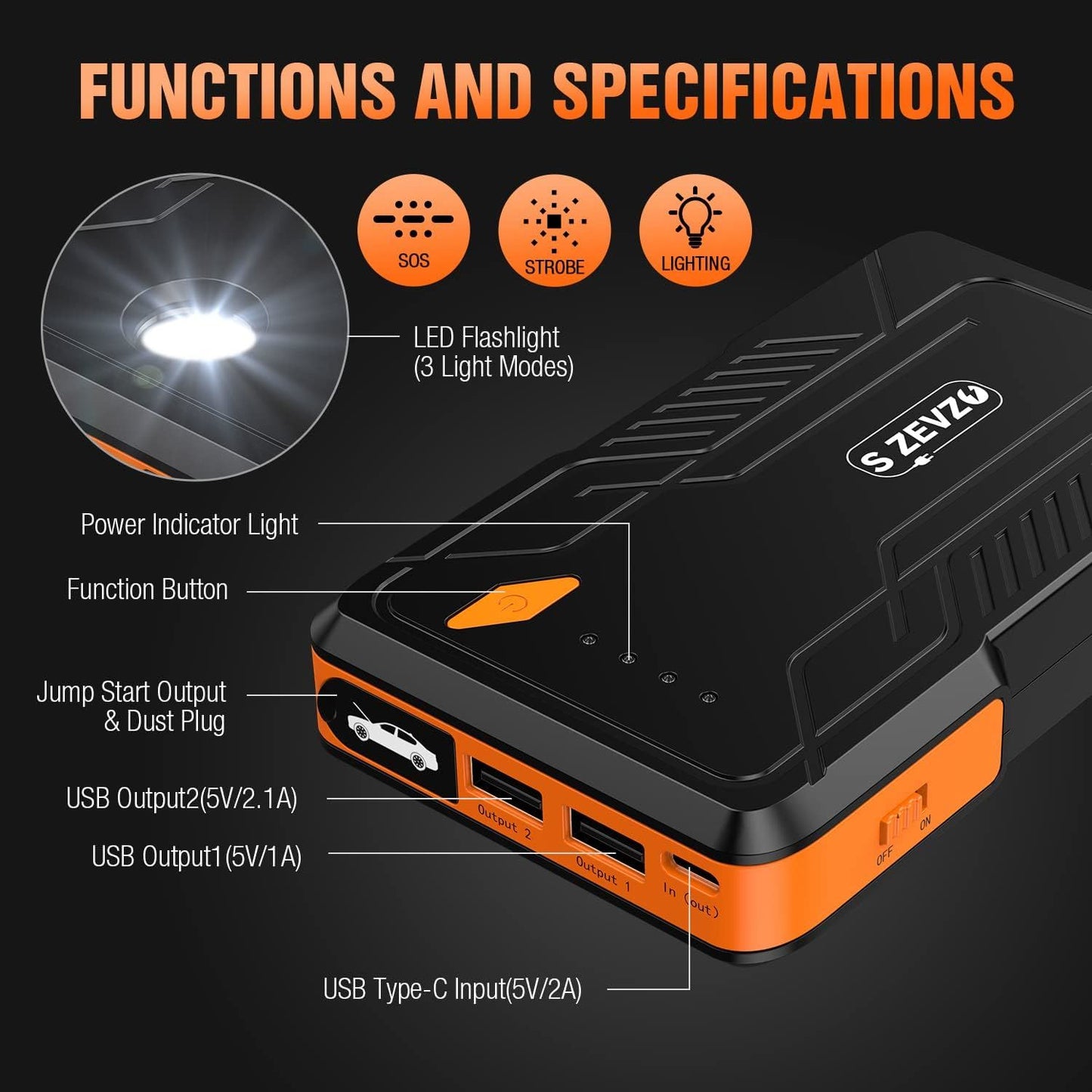 High-Efficiency Portable Jump Starter for Cars and Light Vehicles