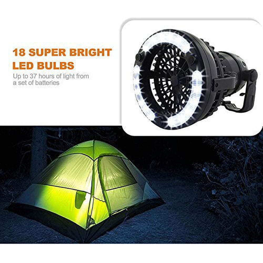 2-in-1 LED Camping Lantern with Ceiling Fan - Versatile and Portable for Outdoor Adventures and Emergency Survival Kits