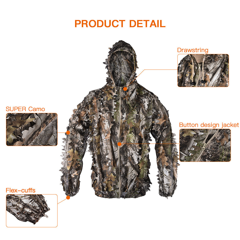 3D Bionic Maple Leaf Hunting Ghillie Suit: Ultimate Camouflage Sniper Clothing for Outdoor Adventures