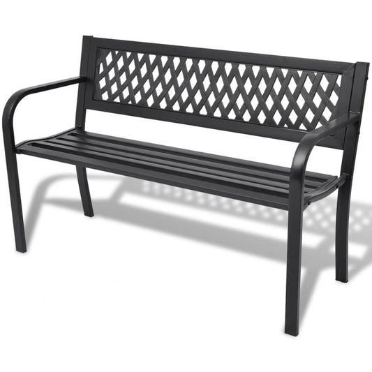 Patio Bench 46.5" Steel Black