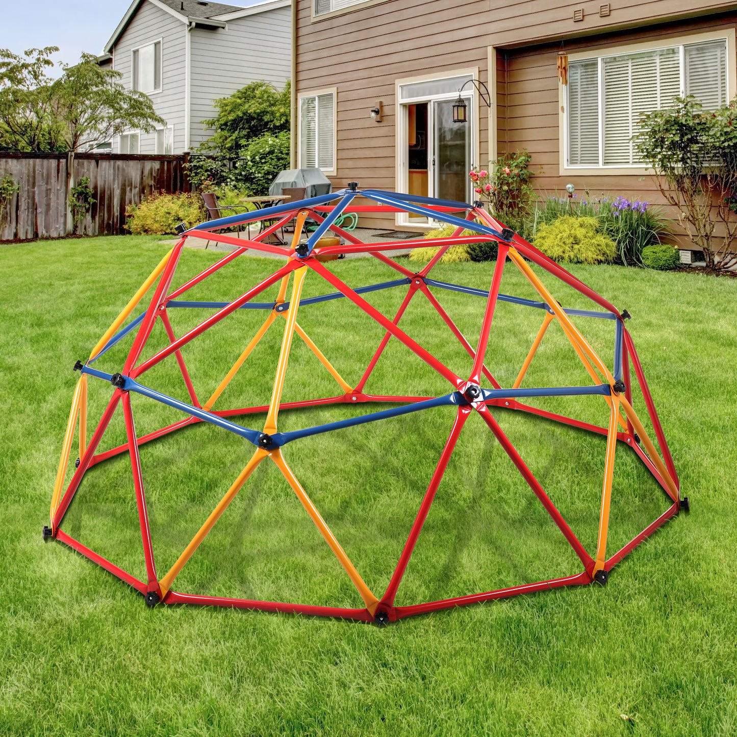 Children Dome Climber Playground Kids Swing Set Climbing Frame Backyard Gym Develop Confidence for Fun Indoor Outdoor XH