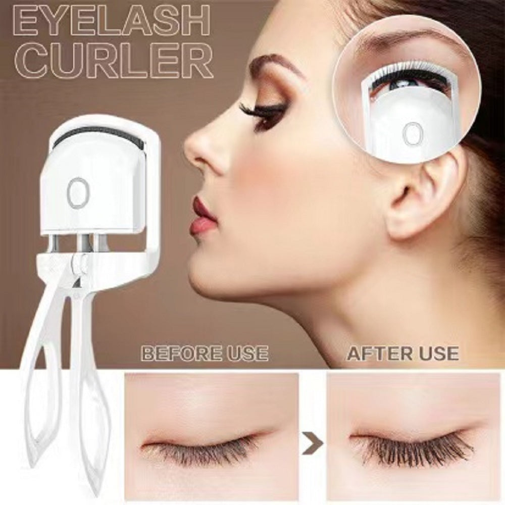 Portable Heated Eyelash Curler Electric Temperature Control Mini Eyelash Curler Electric Charging Makeup Tool