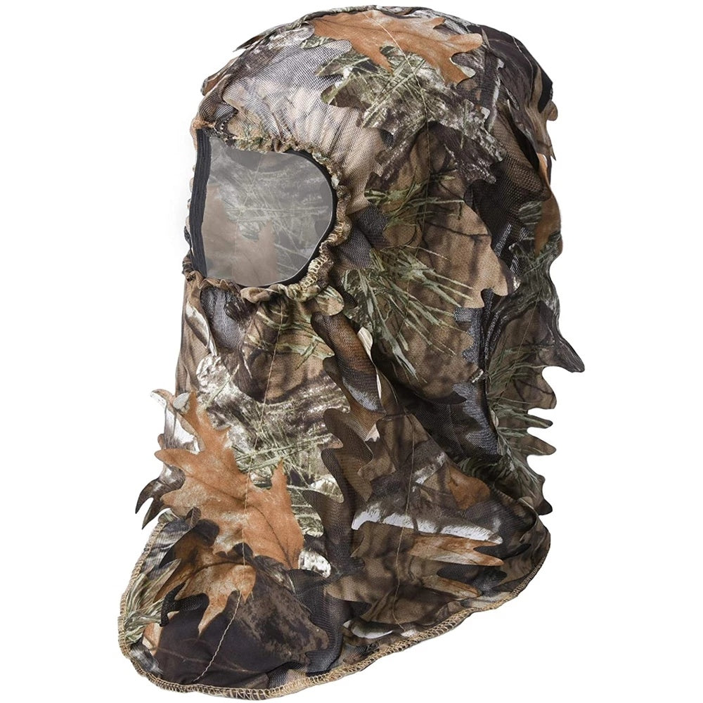 3D Leafy Ghillie Camouflage Face Mask: Ultimate Headwear for Outdoor Hunting and Tactical Activities