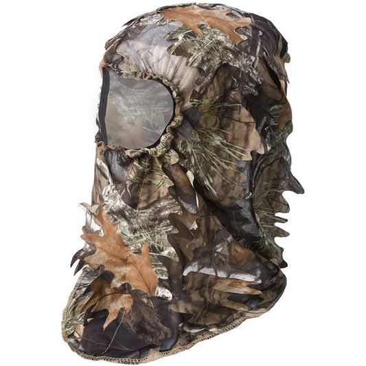 3D Leafy Ghillie Camouflage Face Mask: Ultimate Headwear for Outdoor Hunting and Tactical Activities